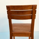 Suite of 6 oak chairs 1960