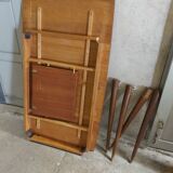 Scandinavian teak table with built-in extension