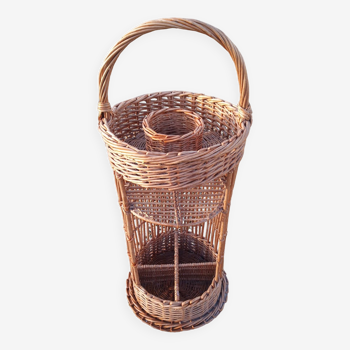 Vintage bottle holder basket