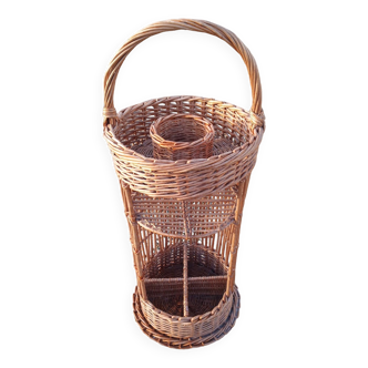 Vintage bottle holder basket