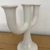 Scandinavian candlestick 3 lights white ceramic