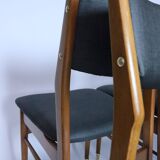 Lot de 6 chaises scandinaves pour salle à manger, tissu gris acier, facile d'entretien