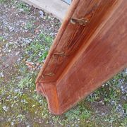 Very large antique wooden shelf/pot rack