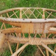 3-piece rattan wicker garden furniture set 1960 70