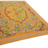 Kilim jaune moldave vintage fait à la main 200 cm x 300 cm