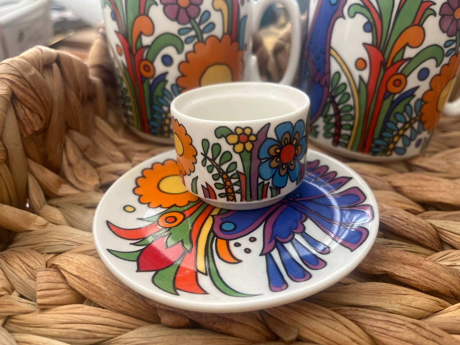 Villeroy & Boch Cellini Tasse Petit Déjeuner Avec Assiette, 2 Pièces, Premium Porcelaine, Multicolore