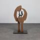Contemporary Stone & Metal Sculpture with Bronze Figures