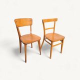 Pair of bistro chairs, one Thonet.