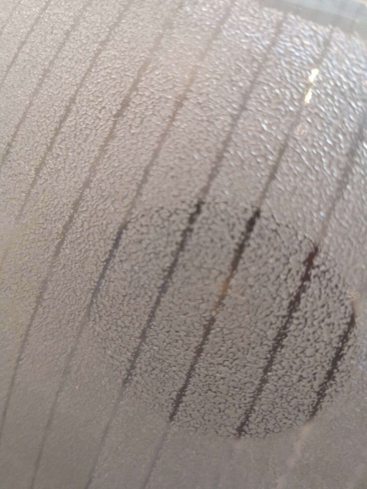 Old lampshade frosted glass stripes 100% vintage for suspension