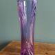 Violet mauve cut crystal soliflore vase, Cristal d’Arques