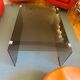 Vintage 70s smoked glass coffee table