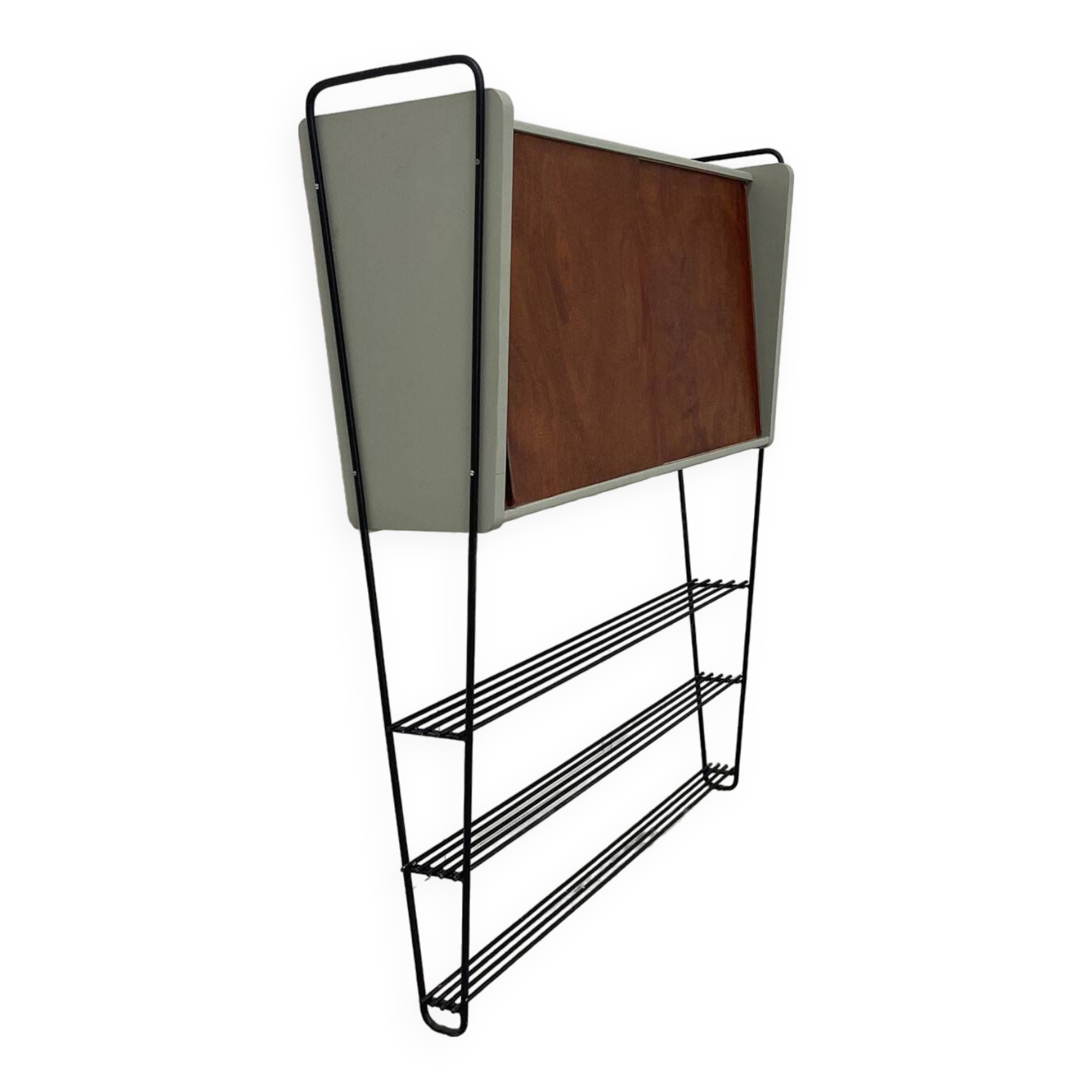 Vintage shelf in metal and wood