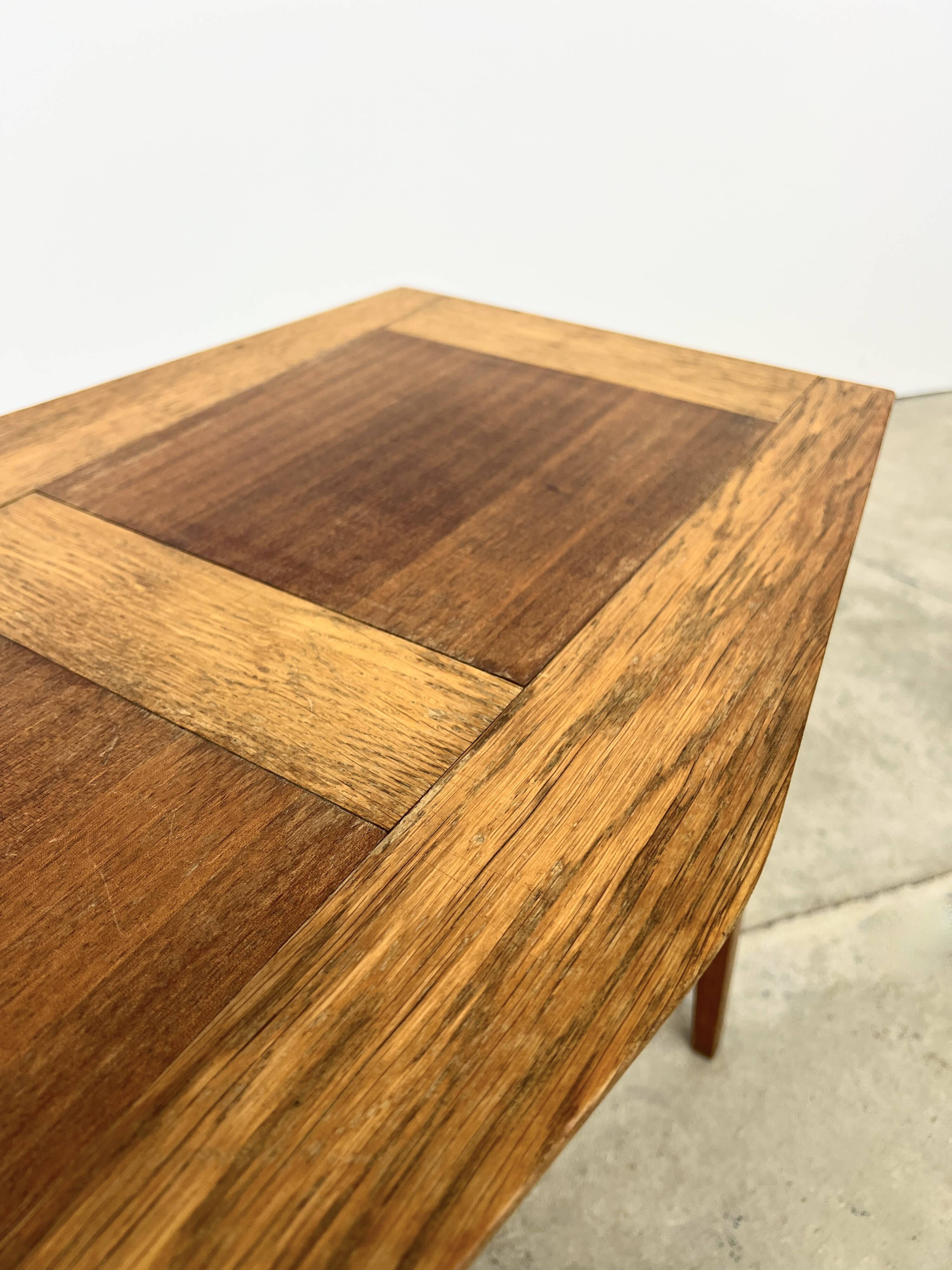 Small Coffee Table 50s – Geometric Marquetry & Compass Legs