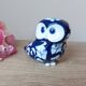 Owl Statuette Villeroy and Boch Gallo – Vintage Cobalt Blue Porcelain