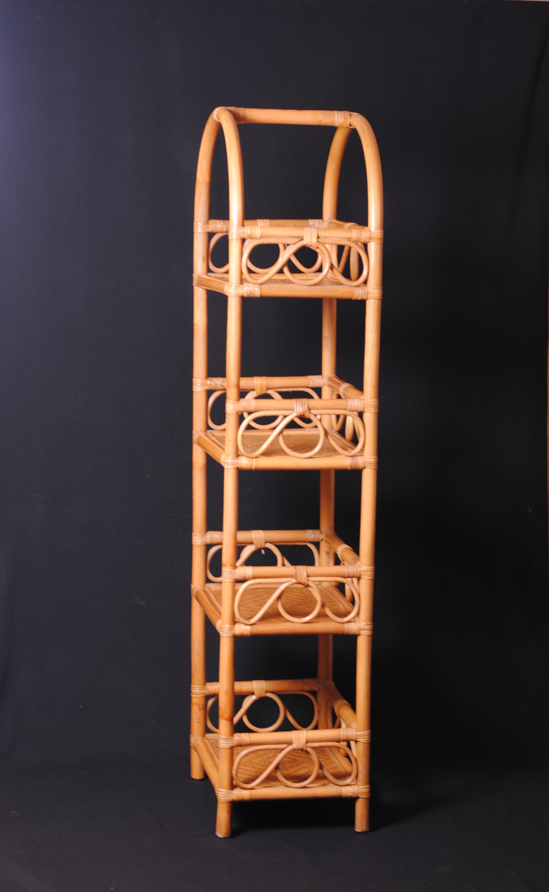 Year 1970 vintage rattan shelf