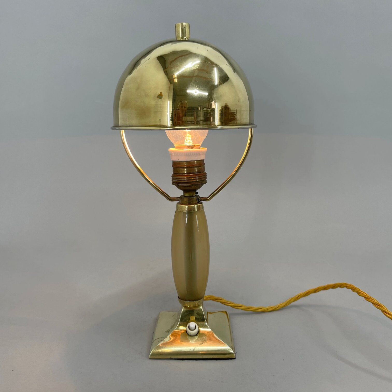 Art Deco Brass Table Lamp, 1930's