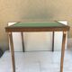 Ancienne table a jeu pliante marque meblutil et son plateau en feutrine verte vintage