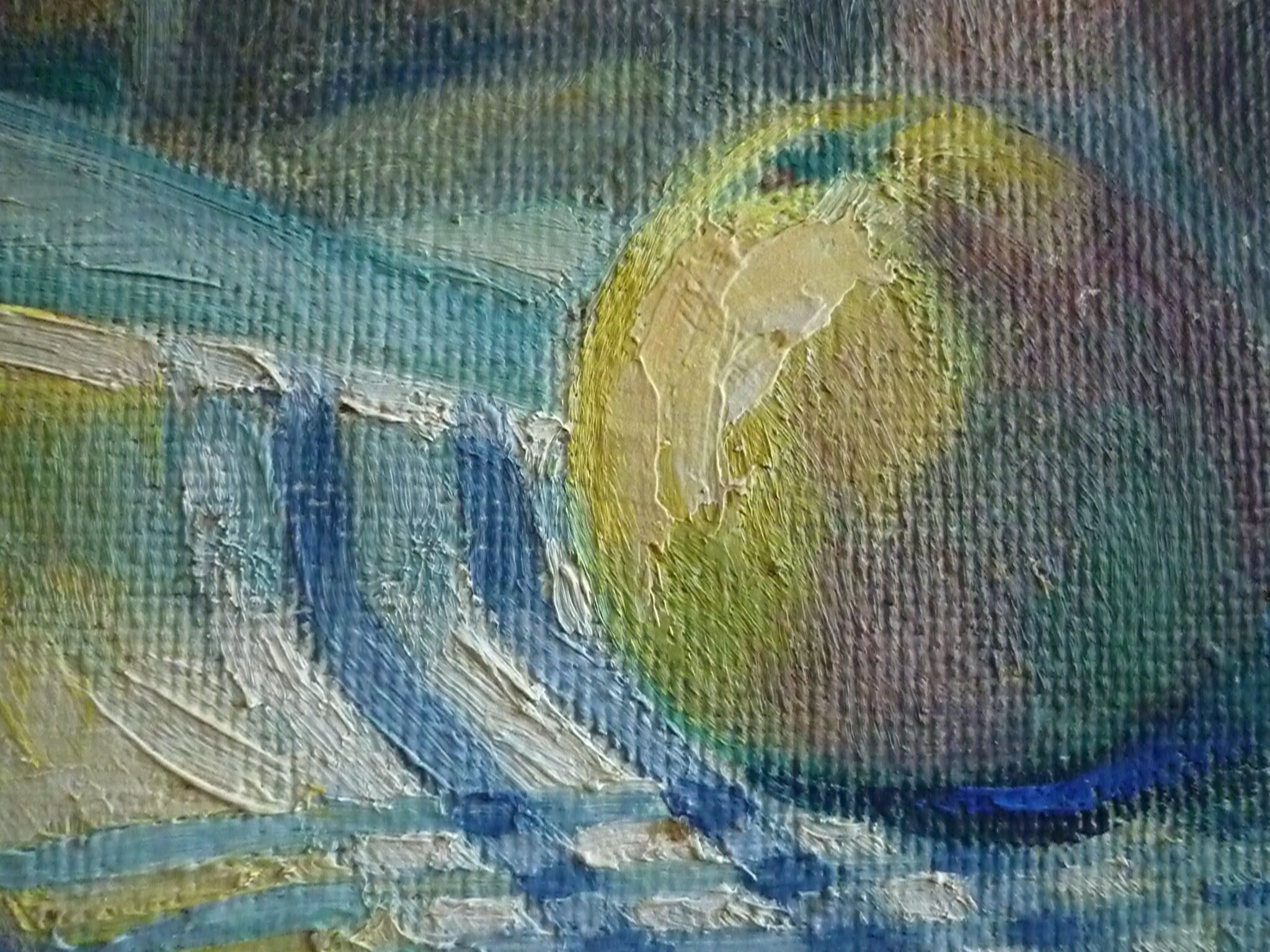 Oil painting on still life panel