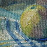 Tableau huile sur panneau nature morte