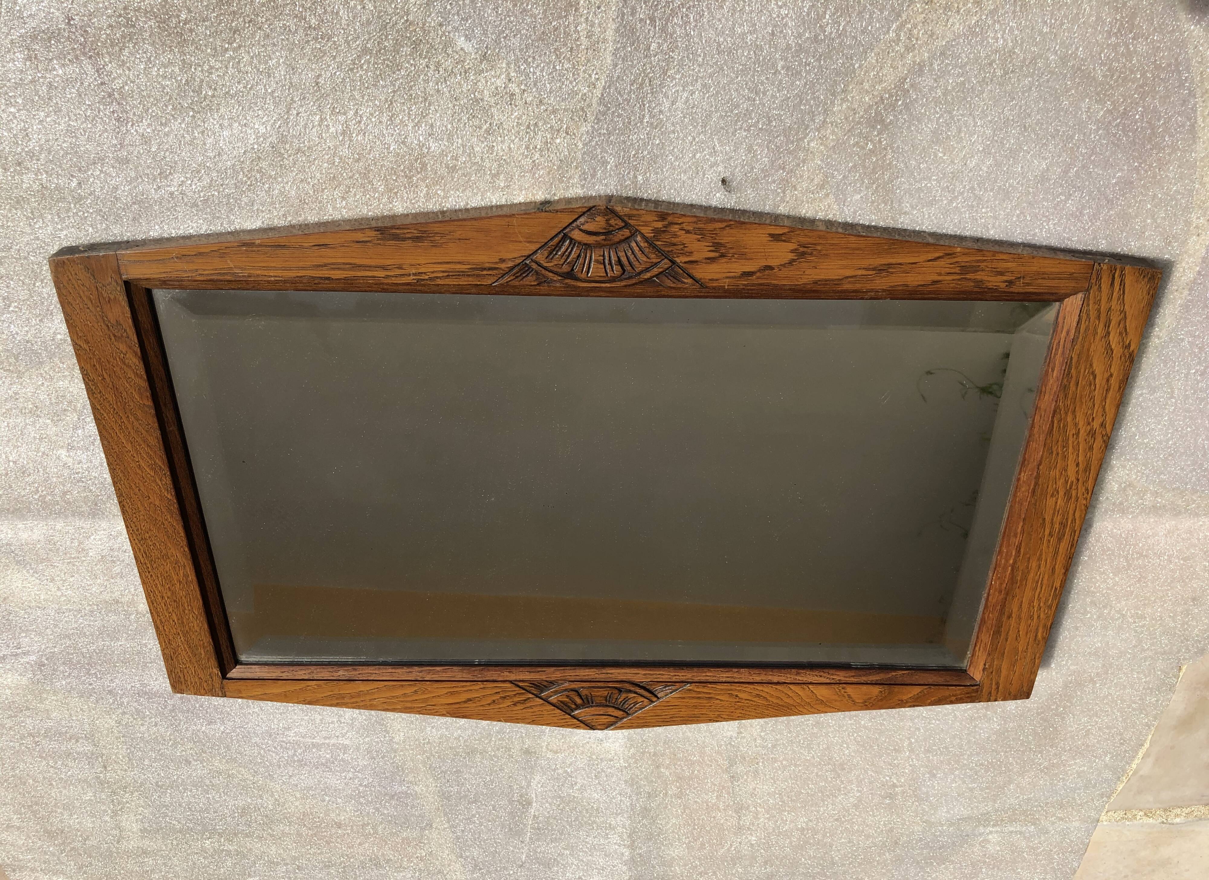 Art Deco wooden mirror
