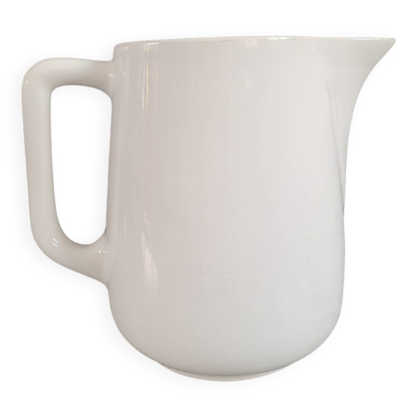 Grand pichet en porcelaine blanche 2L