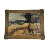 Large Painting Chromolithography Renaissance Bruegel the Elder 16th Century