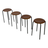 Set of 4 Vintage stools - work stool - Eromes Marko - 60s minimalist design