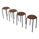 Set of 4 Vintage stools - work stool - Eromes Marko - 60s minimalist design