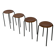 Set of 4 Vintage stools - work stool - Eromes Marko - 60s minimalist design
