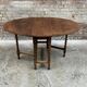 Antique Oak Oval Drop-Leaf Table with Barley Twist Legs – Gateleg Tabl