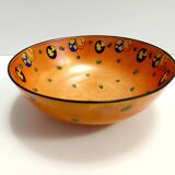 Orange Lacquered Porcelain Catchall by Royal Doulton, England