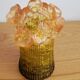 Vintage Transparent Resin Vase Brutalist Style Calla Lilies