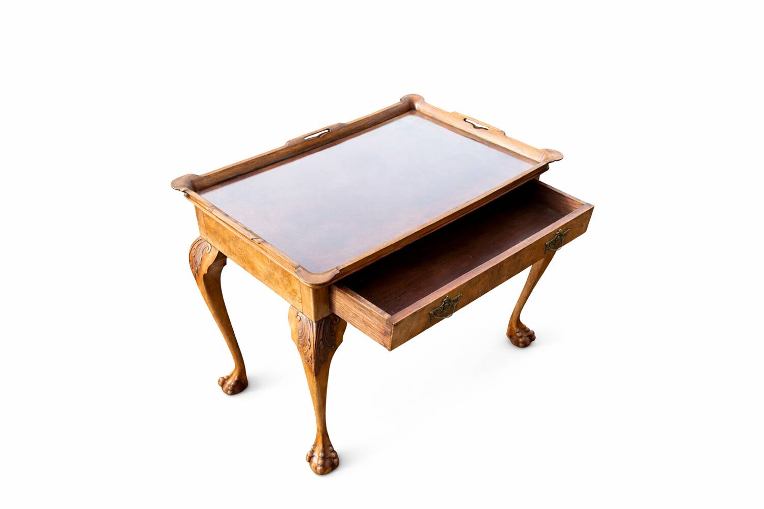 Antique English Butler Table with Removable Tray – Circa 1920 – Walnut