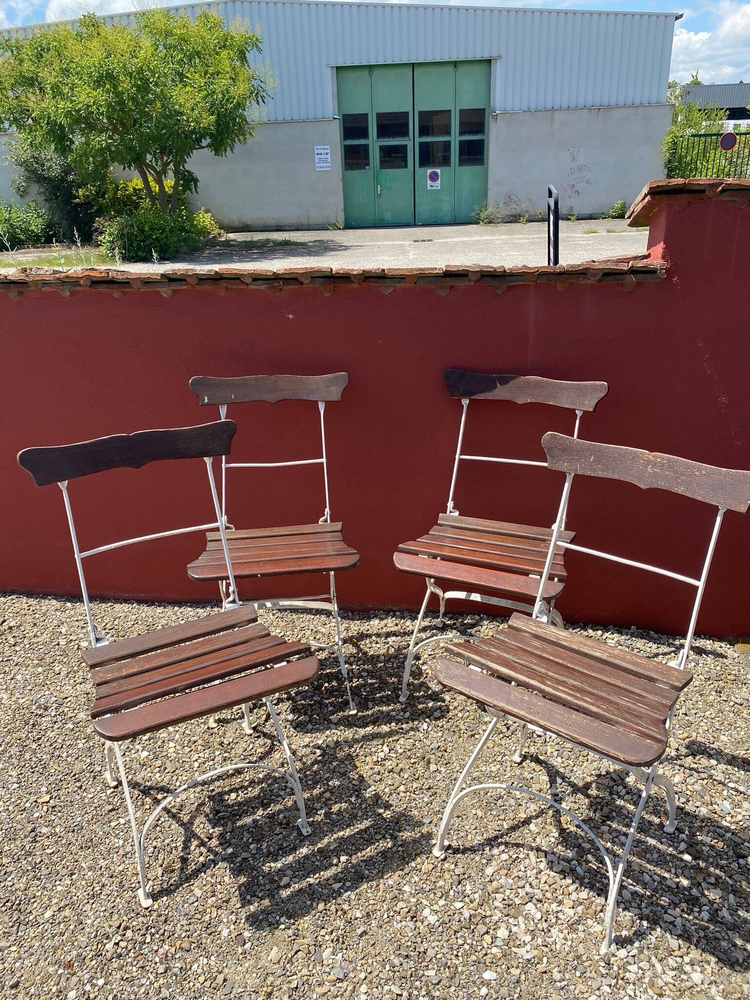 Lot de 4 chaises de jardin / bistrot