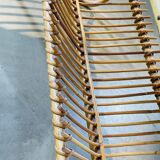Bamboo and rattan coffee table, France 1960's