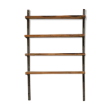 Metal and wood wall shelf