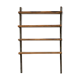 Metal and wood wall shelf
