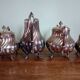 Victor Saglier - Tea & coffee service - Art Nouveau - corrugated silver metal