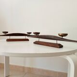 Vintage chandelier in solid carved teak.