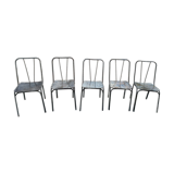 industrial iron chairs x 5