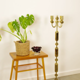 Vintage brass floor lamp | Kamenicky Senov