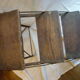 Industrial metal and wood workshop stepladder