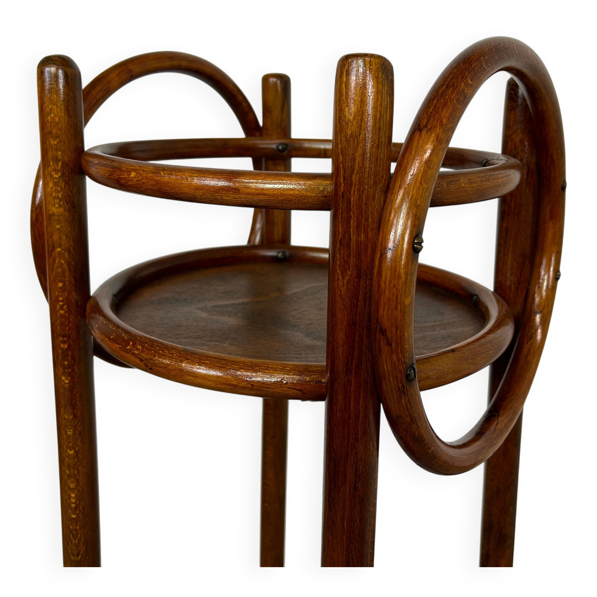 Bentwood side table attributed to Otto Wagner for Thonet.
