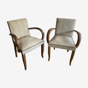 Pair of vintage bridge armchairs