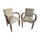 Pair of vintage bridge armchairs