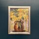 Original Swedish Oil on Canvas – “Vessel with Mimosa” by Monica Gilhorn – Signed – Vintage & Framed – 40 × 31.5 cm (15.7" × 12.4")