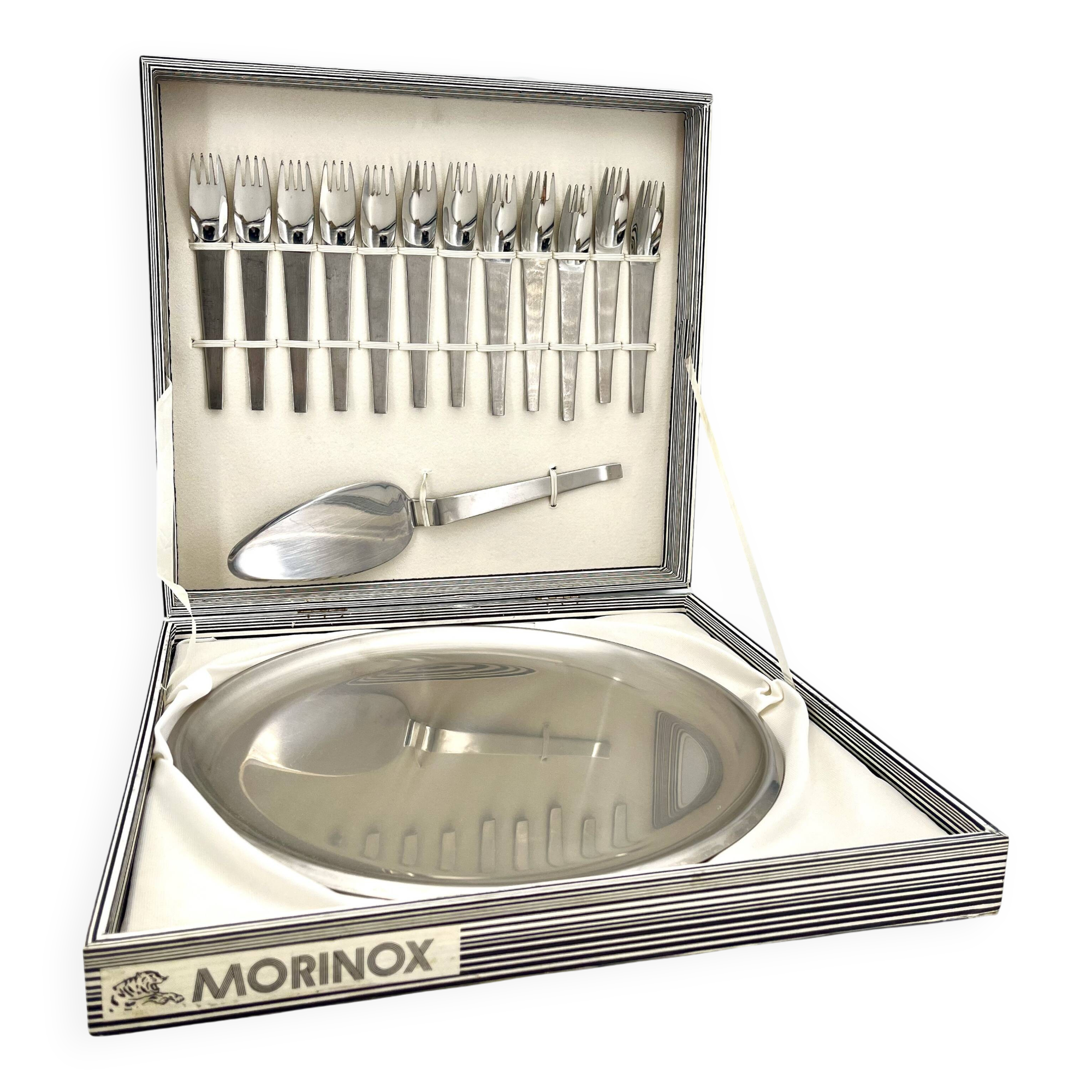 Vintage Carl Auböck Morinox Dessert Set cutlery, Tableware, Italy, 1950s