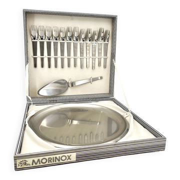 Vintage Carl Auböck Morinox Dessert Set cutlery, Tableware, Italy, 1950s