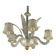 Venetian chandelier in colorless and gilded Murano glass circa 1950