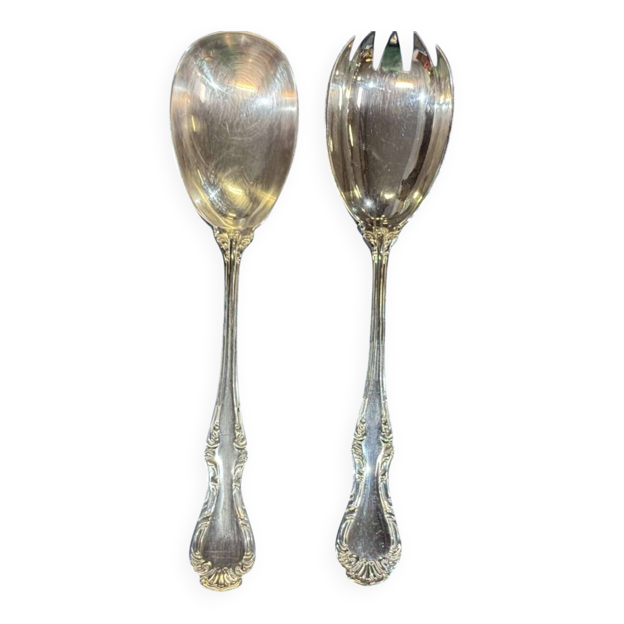 Silver-plated Salad Cutlery Mappin and Webb model Russell